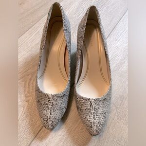 *SOLD* COLE HAAN Grandseries Snake Print Embossed Leather Wedge Pump, Sz 7 1/2B
